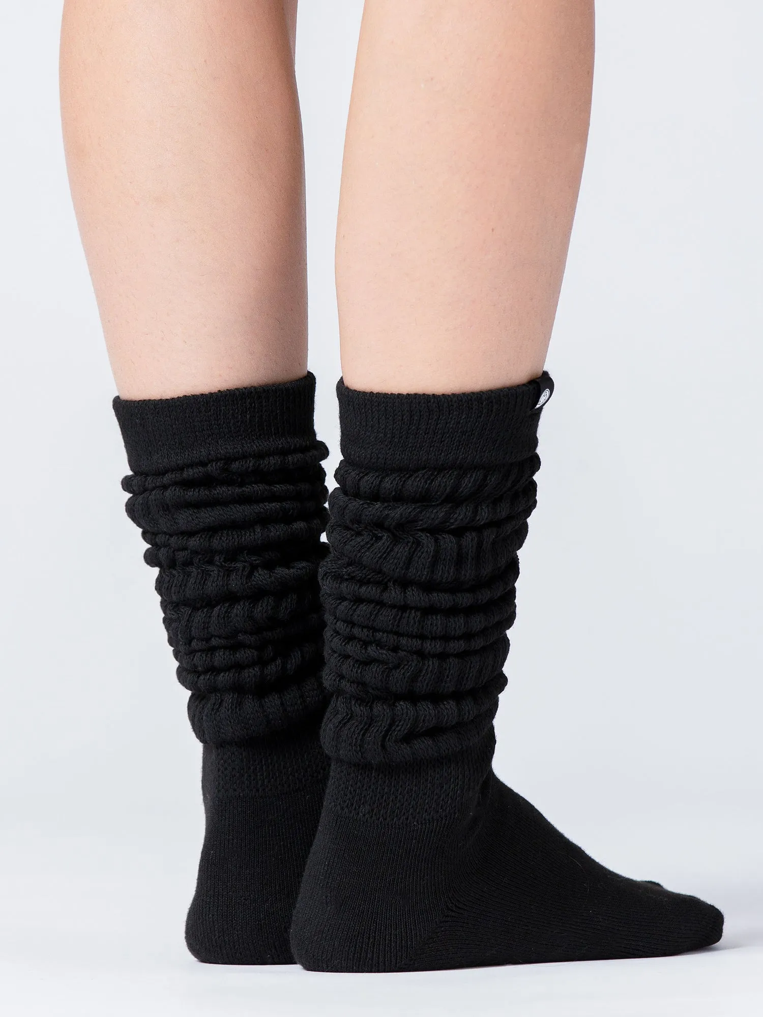 SCRUNCHIE SPORT SOCKS, BLACK