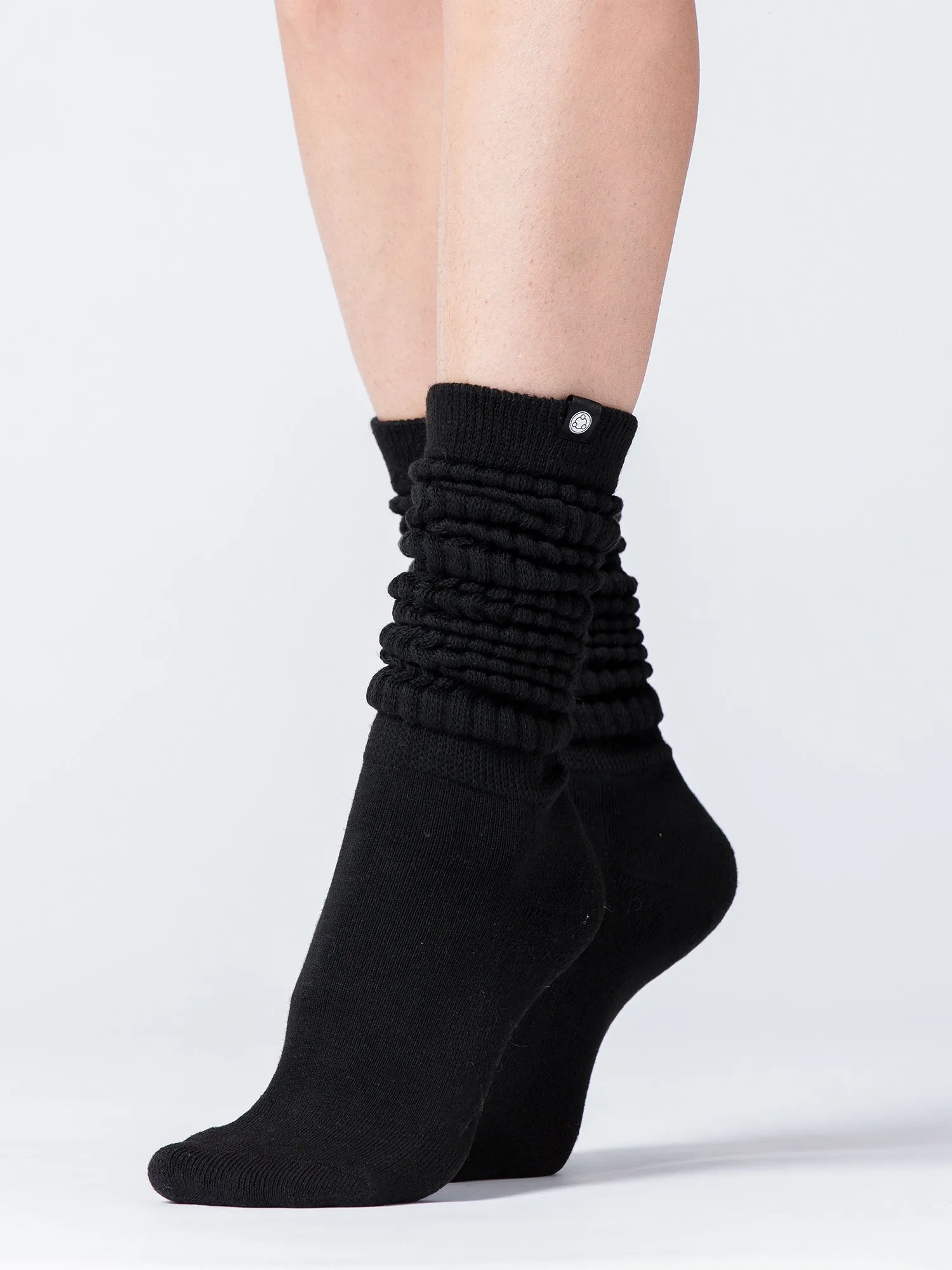 SCRUNCHIE SPORT SOCKS, BLACK