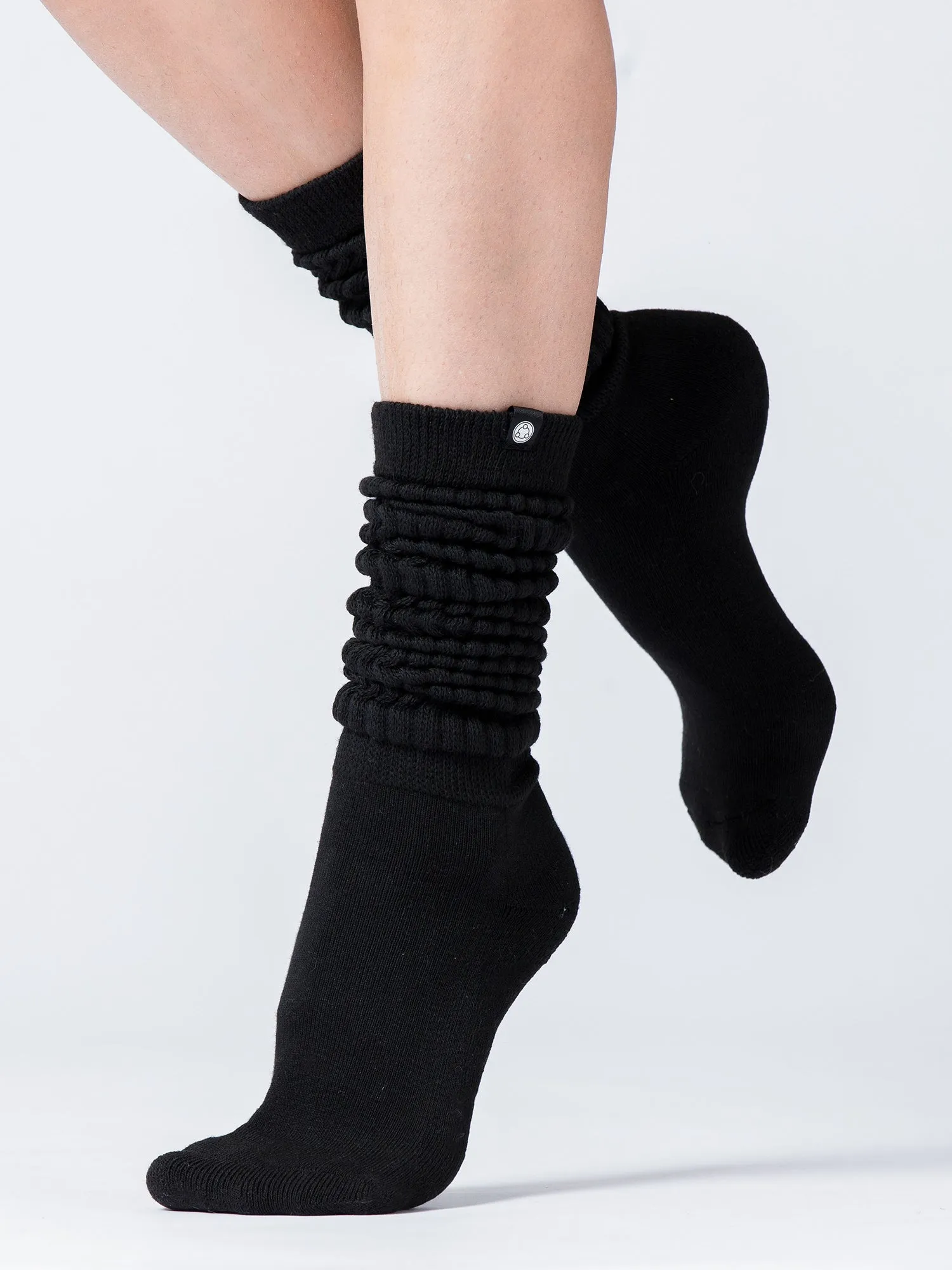 SCRUNCHIE SPORT SOCKS, BLACK