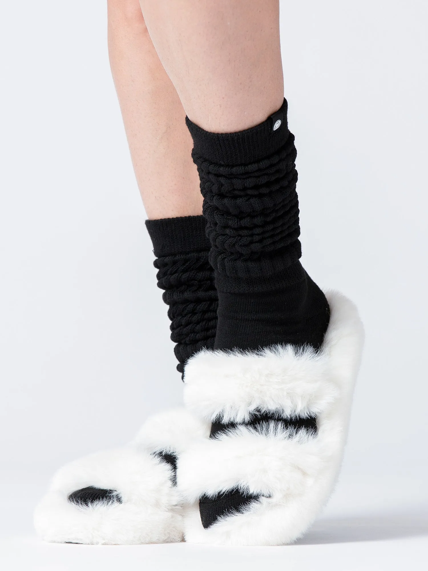 SCRUNCHIE SPORT SOCKS, BLACK