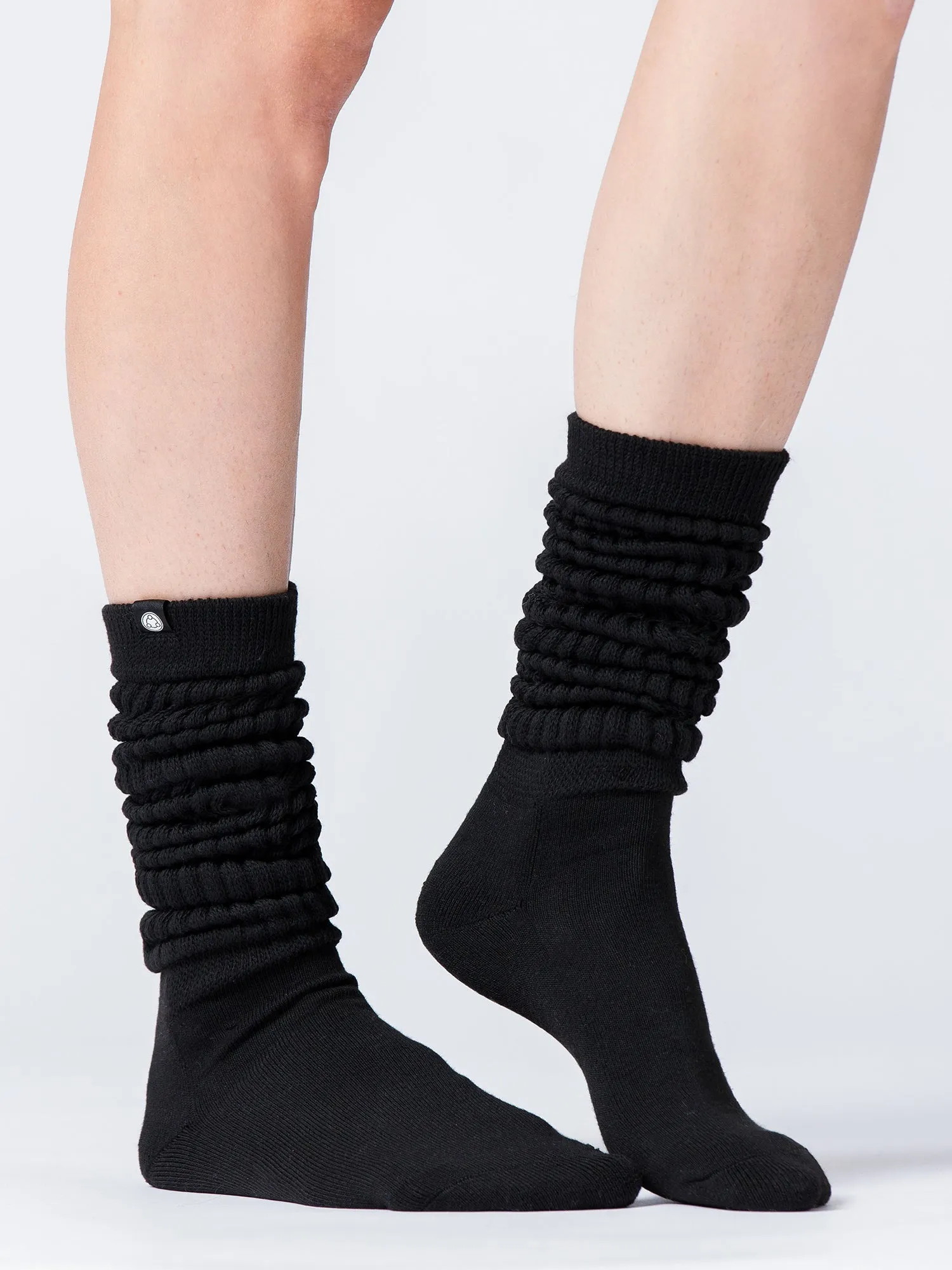 SCRUNCHIE SPORT SOCKS, BLACK