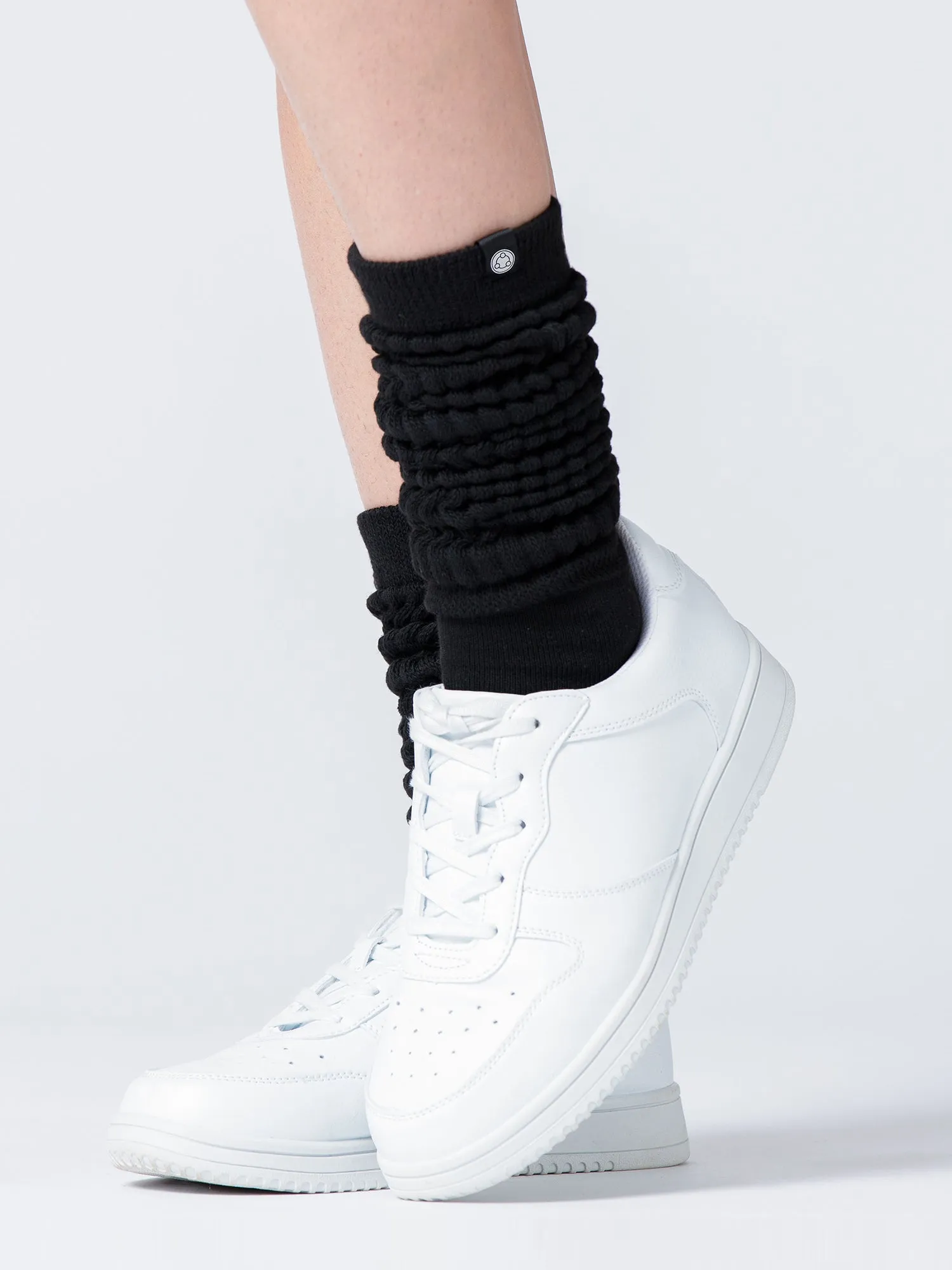 SCRUNCHIE SPORT SOCKS, BLACK