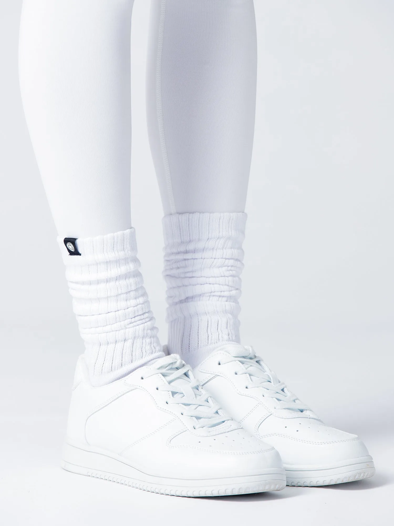 SCRUNCHIE SPORT SOCKS, WHITE