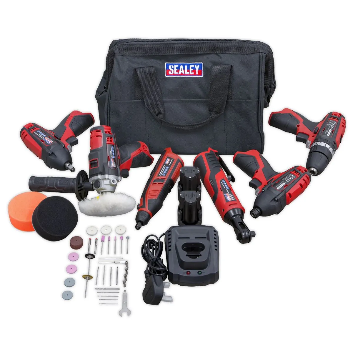 Sealey 6 x 12V SV12 Series Cordless Power Tool Combo Kit
