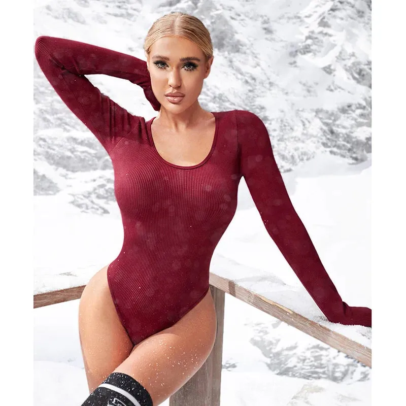 Seamless Long Sleeve Yoga Jumpsuit for Women