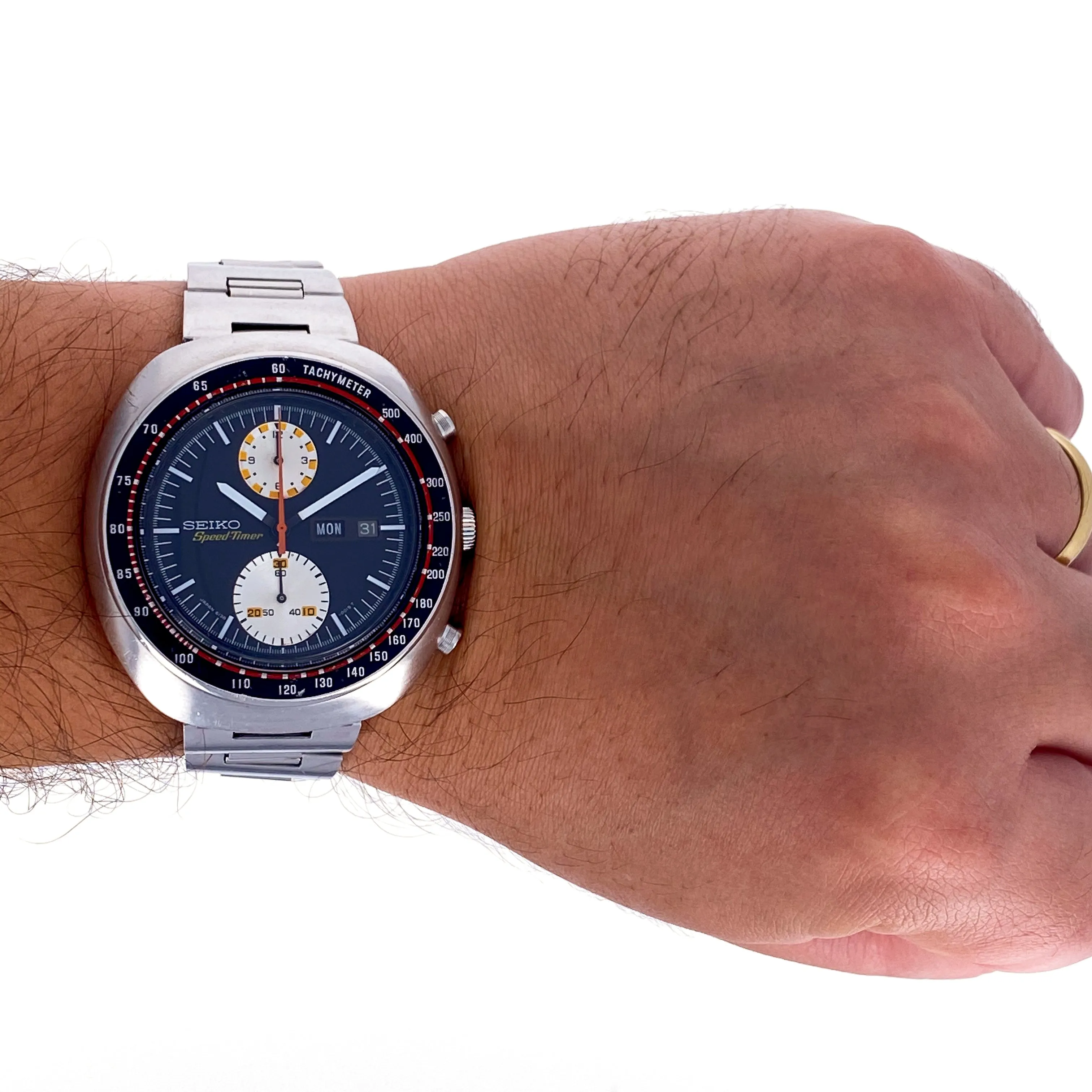 Seiko 6138-0011 UFO Yachtsman Speed-Timer Chronograph -0015T c. 1976 Steel 44 mm