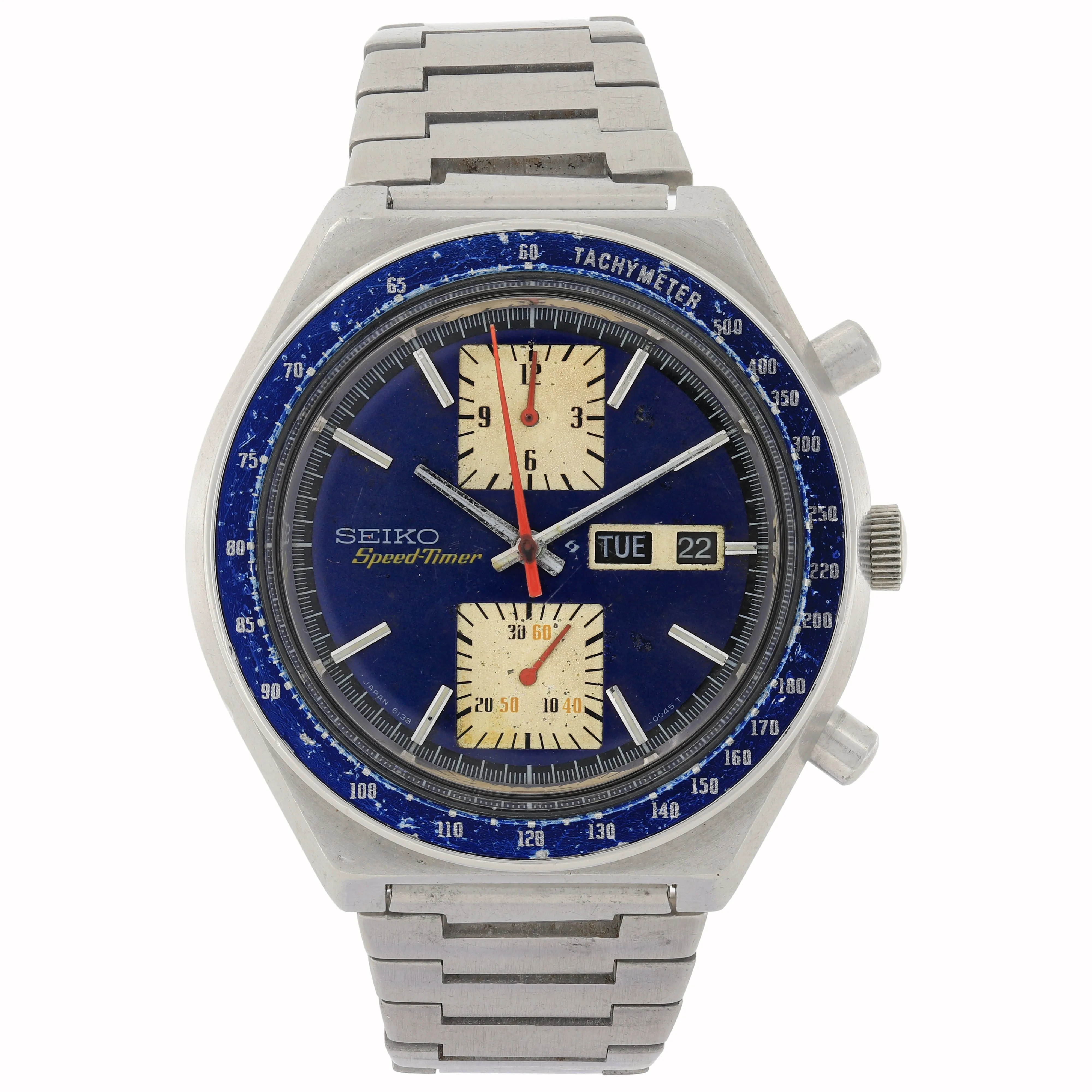 Seiko 6138-0030 Kakume -0045T Speed-Timer JDM Chronograph c 1976 43 mm