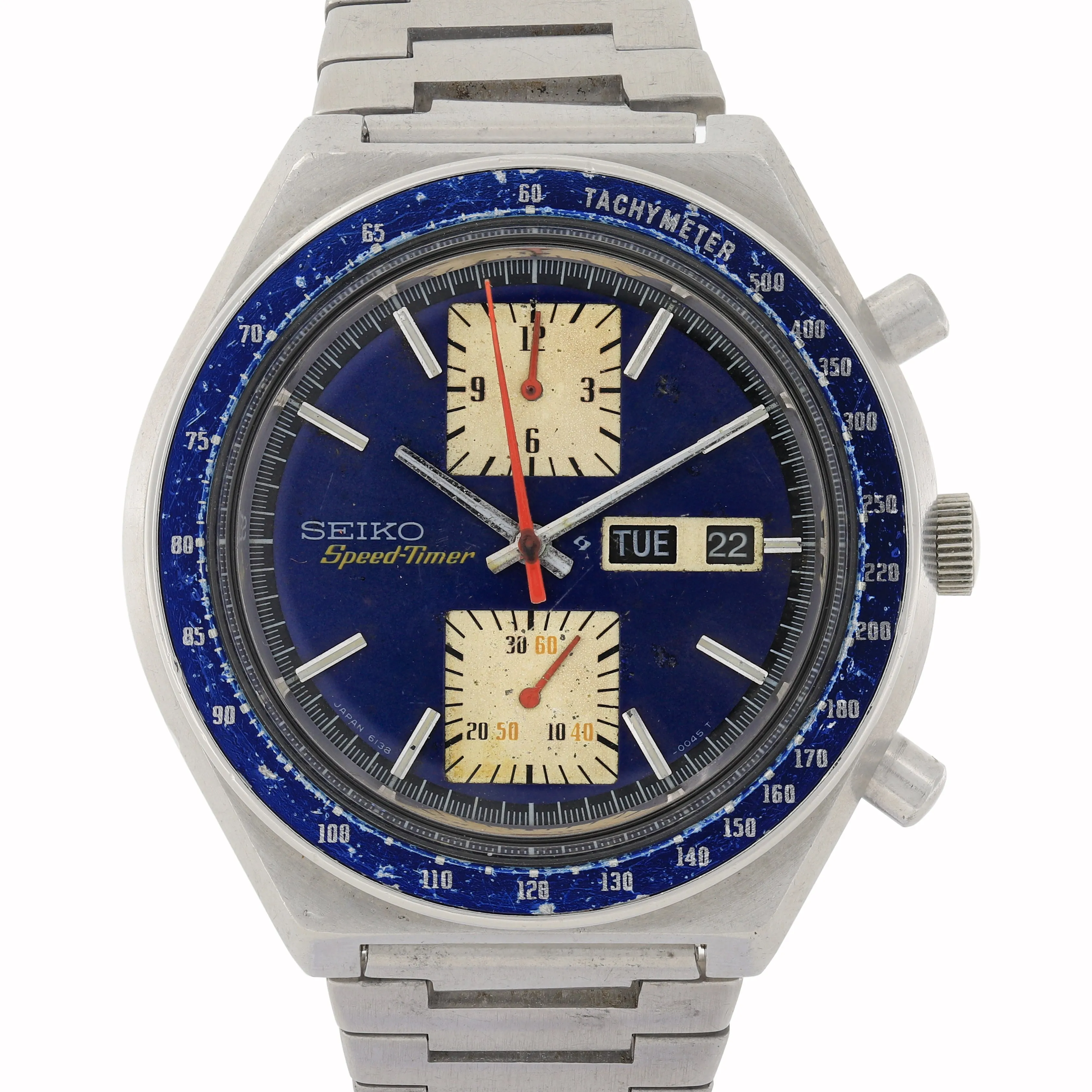 Seiko 6138-0030 Kakume -0045T Speed-Timer JDM Chronograph c 1976 43 mm