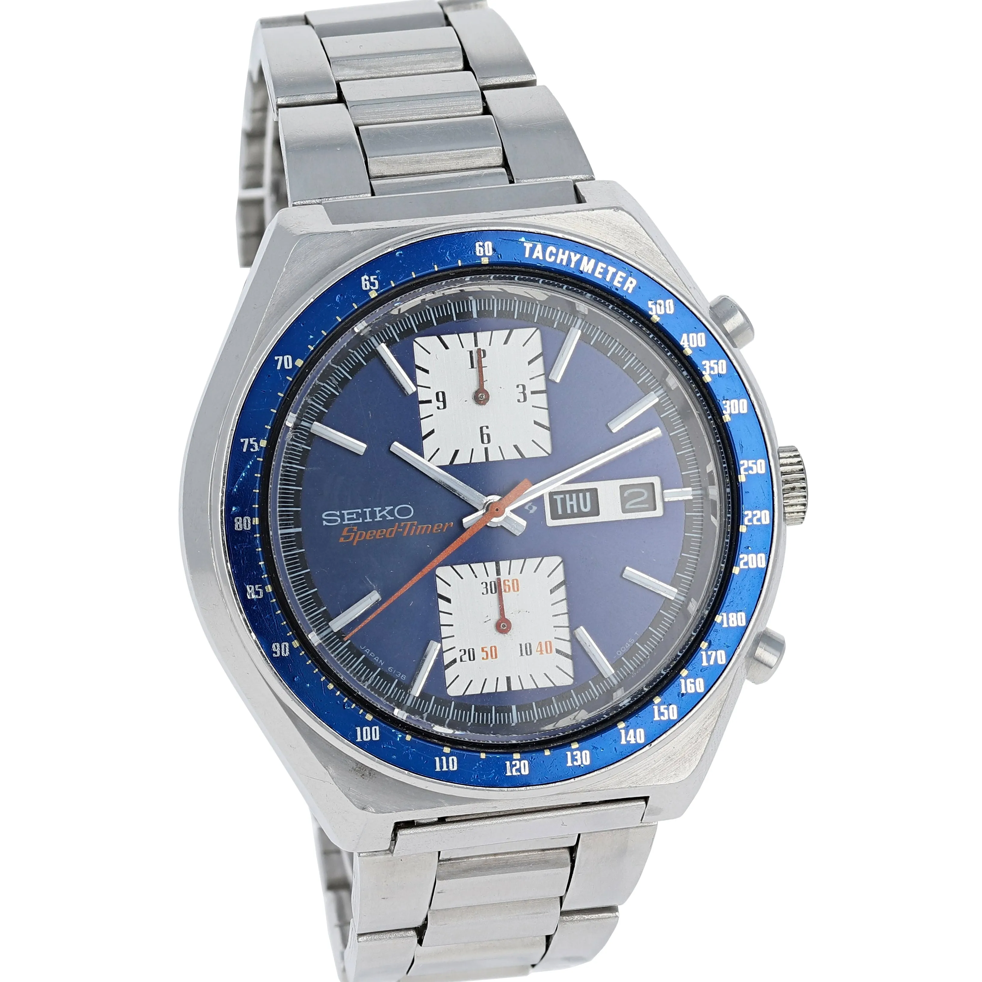 Seiko 6138-0030 Kakume -0045T Speed-Timer JDM Chronograph c 1978 43 mm