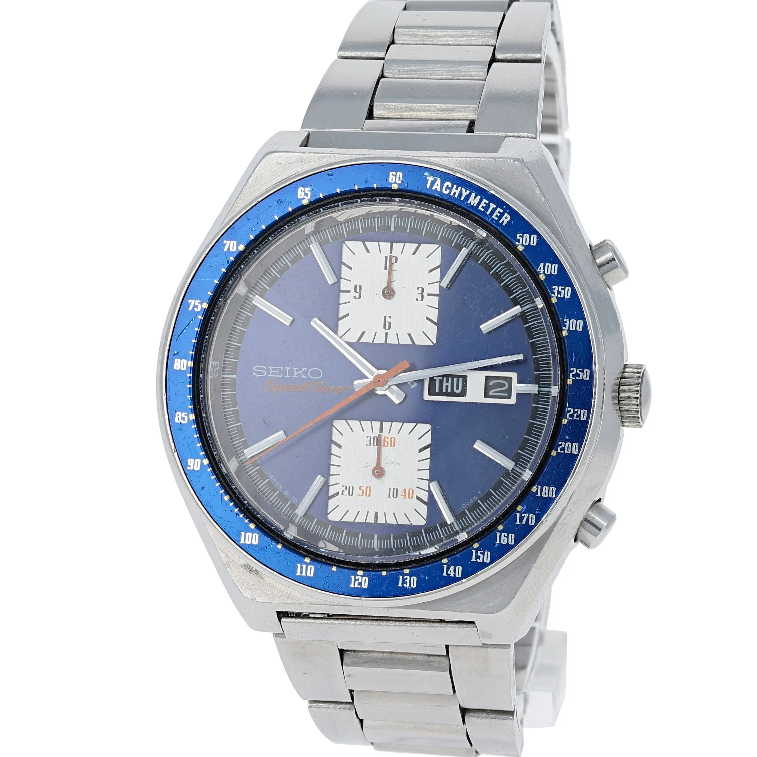 Seiko 6138-0030 Kakume -0045T Speed-Timer JDM Chronograph c 1978 43 mm
