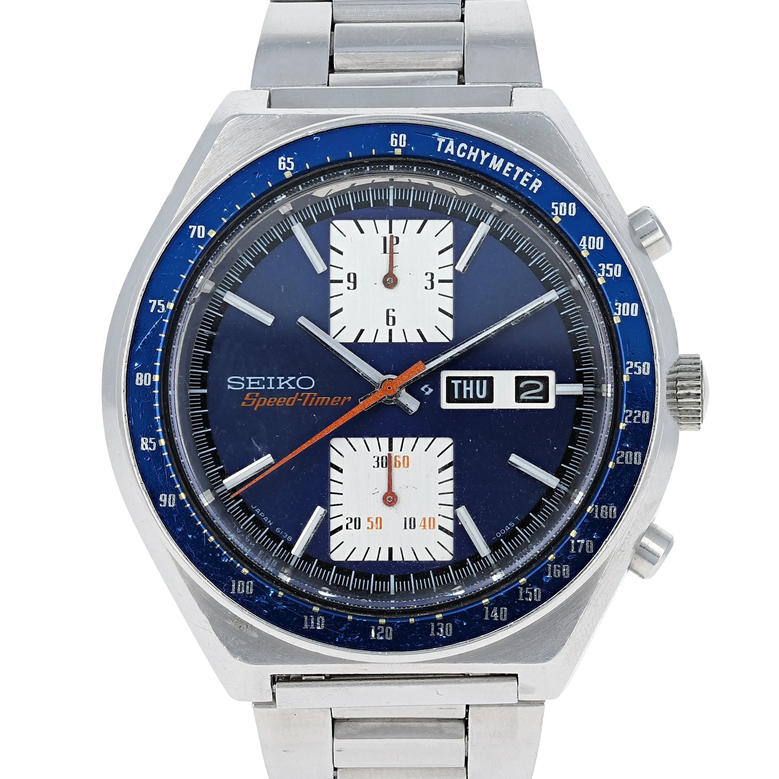 Seiko 6138-0030 Kakume -0045T Speed-Timer JDM Chronograph c 1978 43 mm