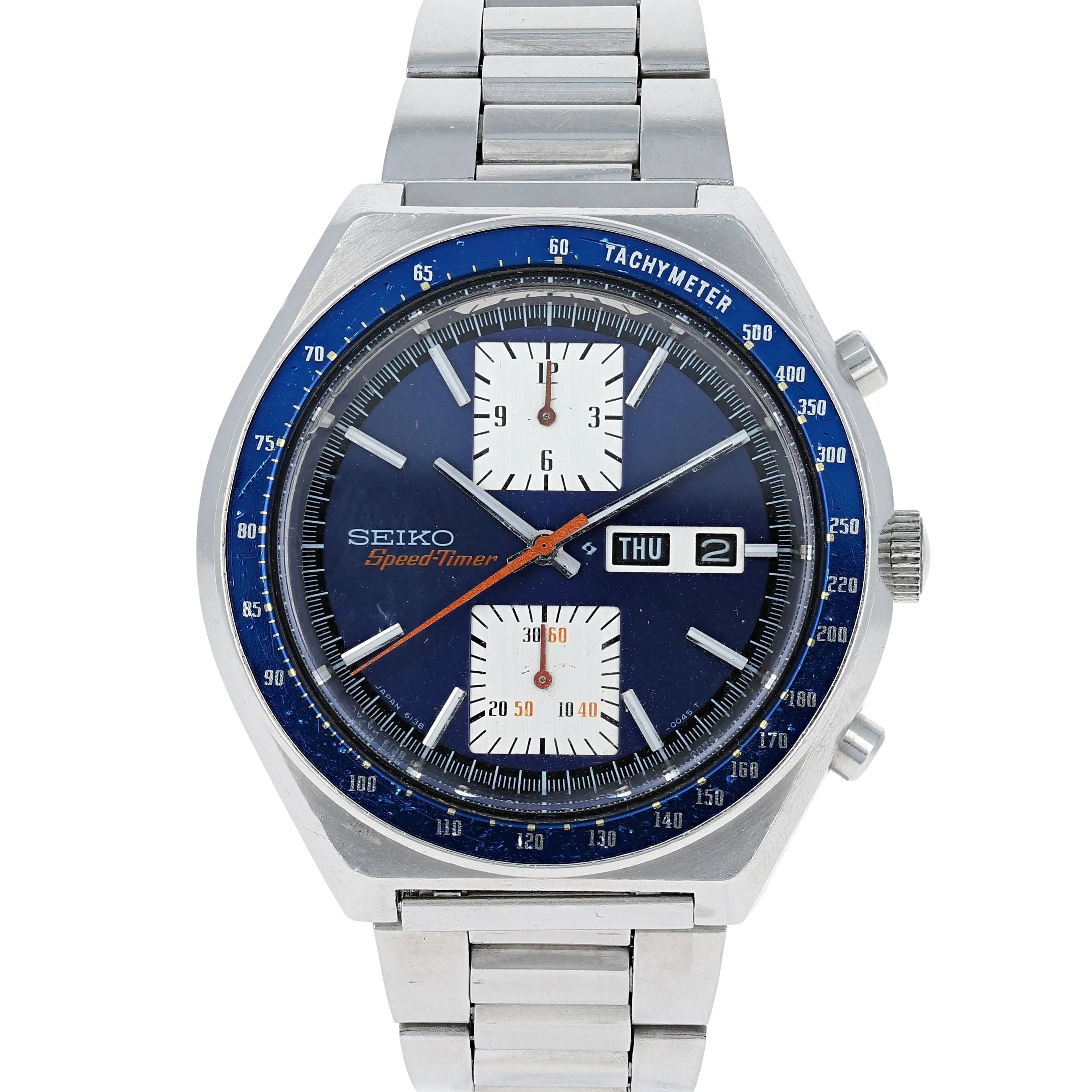 Seiko 6138-0030 Kakume -0045T Speed-Timer JDM Chronograph c 1978 43 mm