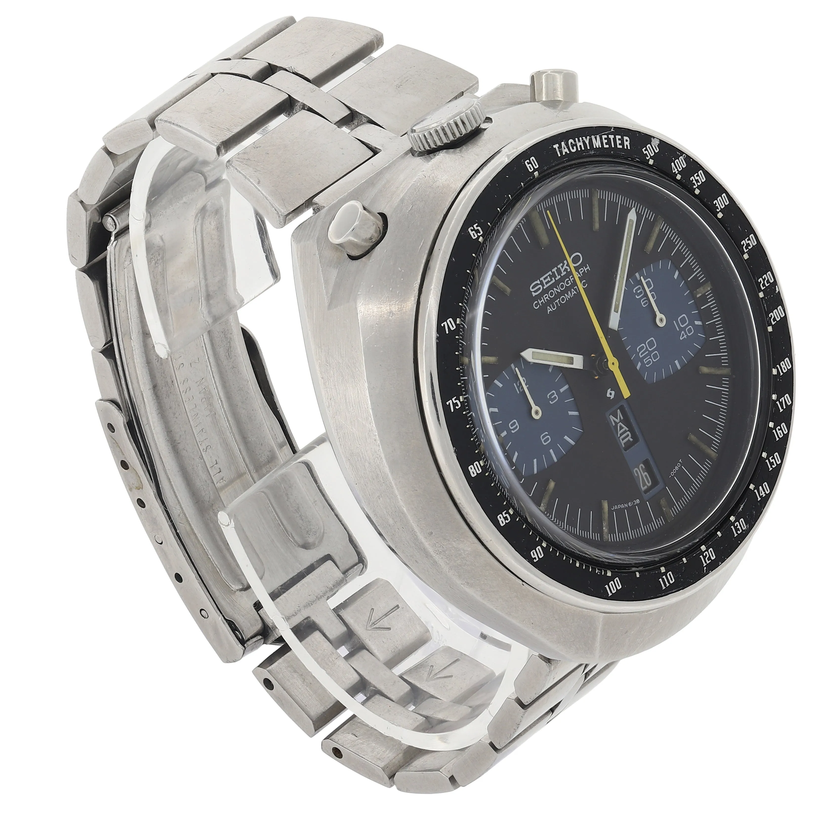 Seiko 6138-0040 Bullhead -0060T Blue Chronograph Automatic c. 1976 Steel 44 mm
