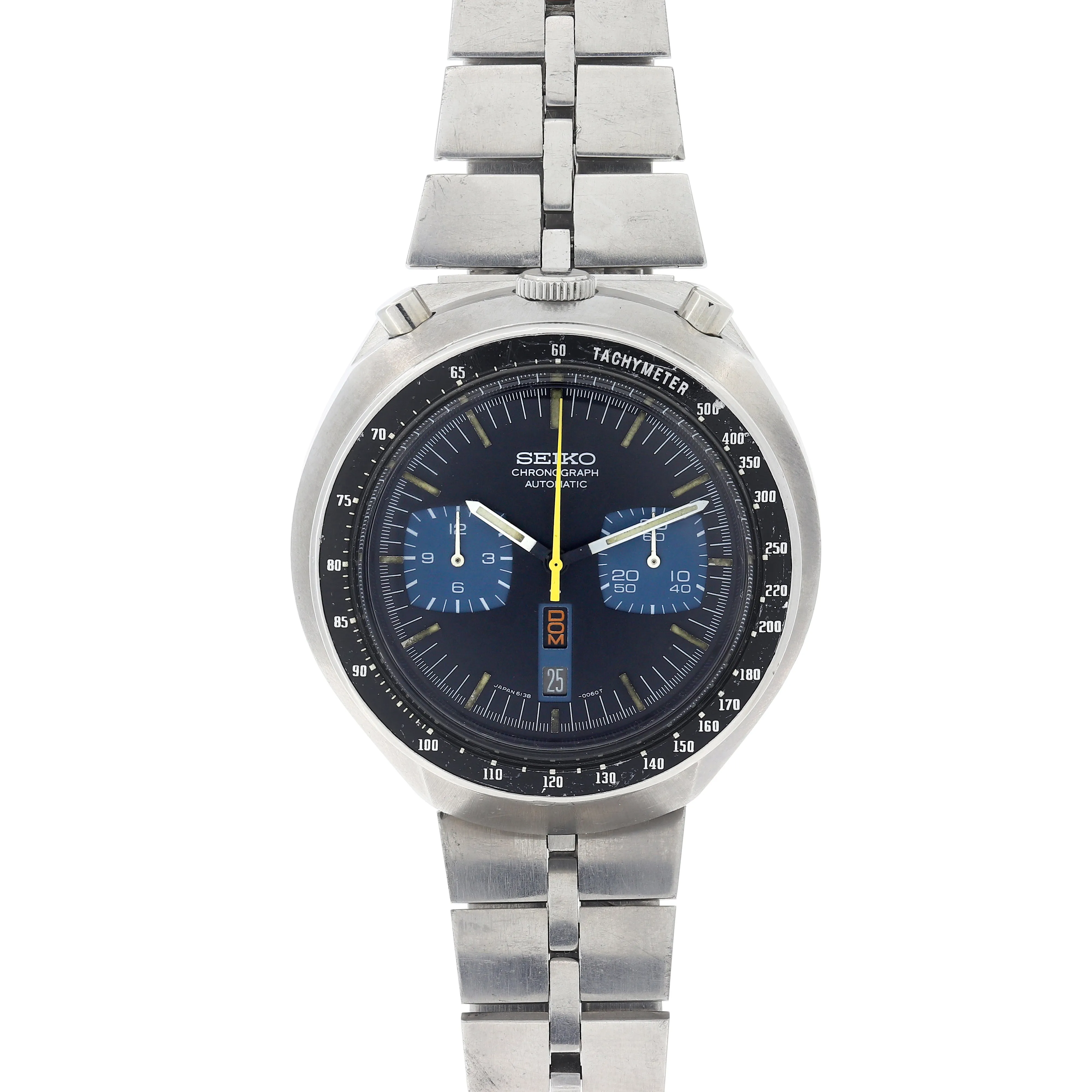 Seiko 6138-0040 Bullhead -0060T Blue Chronograph Automatic c. 1976 Steel 44 mm