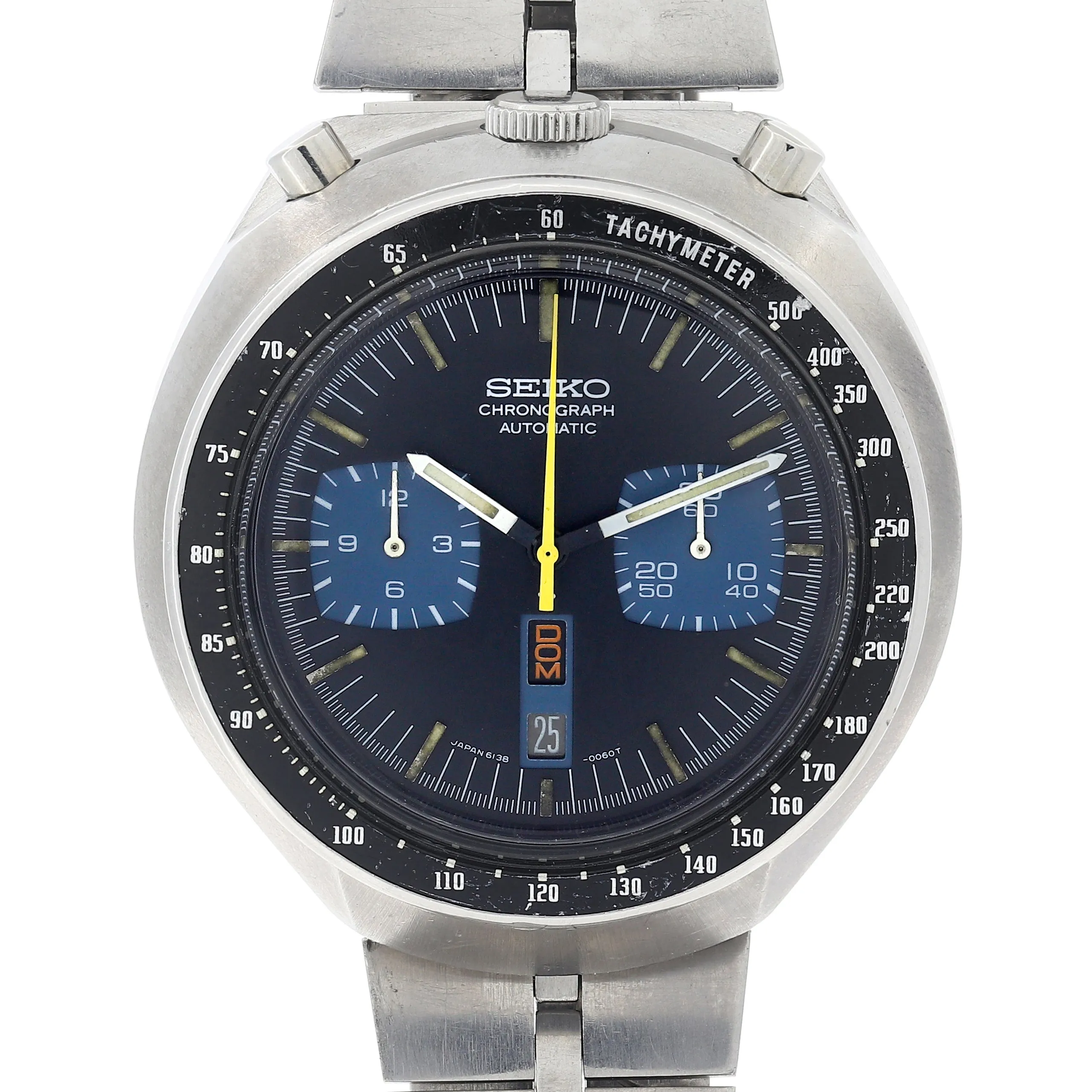 Seiko 6138-0040 Bullhead -0060T Blue Chronograph Automatic c. 1976 Steel 44 mm