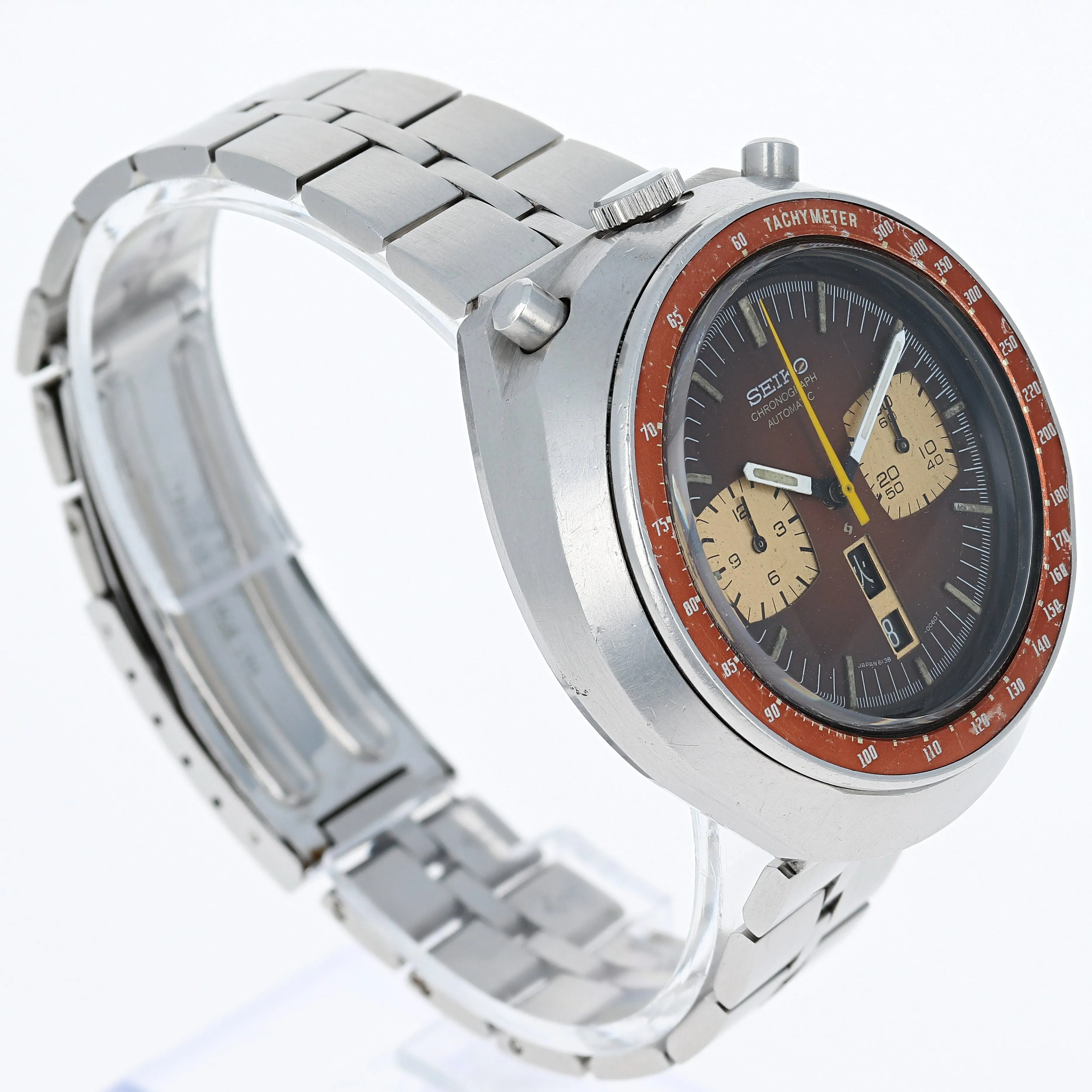Seiko 6138-0040 Bullhead -0060T Chronograph Automatic c. 1977 Fishbone Steel 44 mm