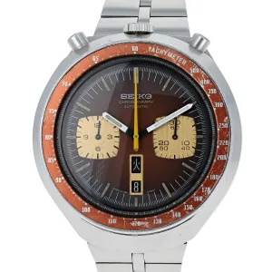 Seiko 6138-0040 Bullhead -0060T Chronograph Automatic c. 1977 Fishbone Steel 44 mm
