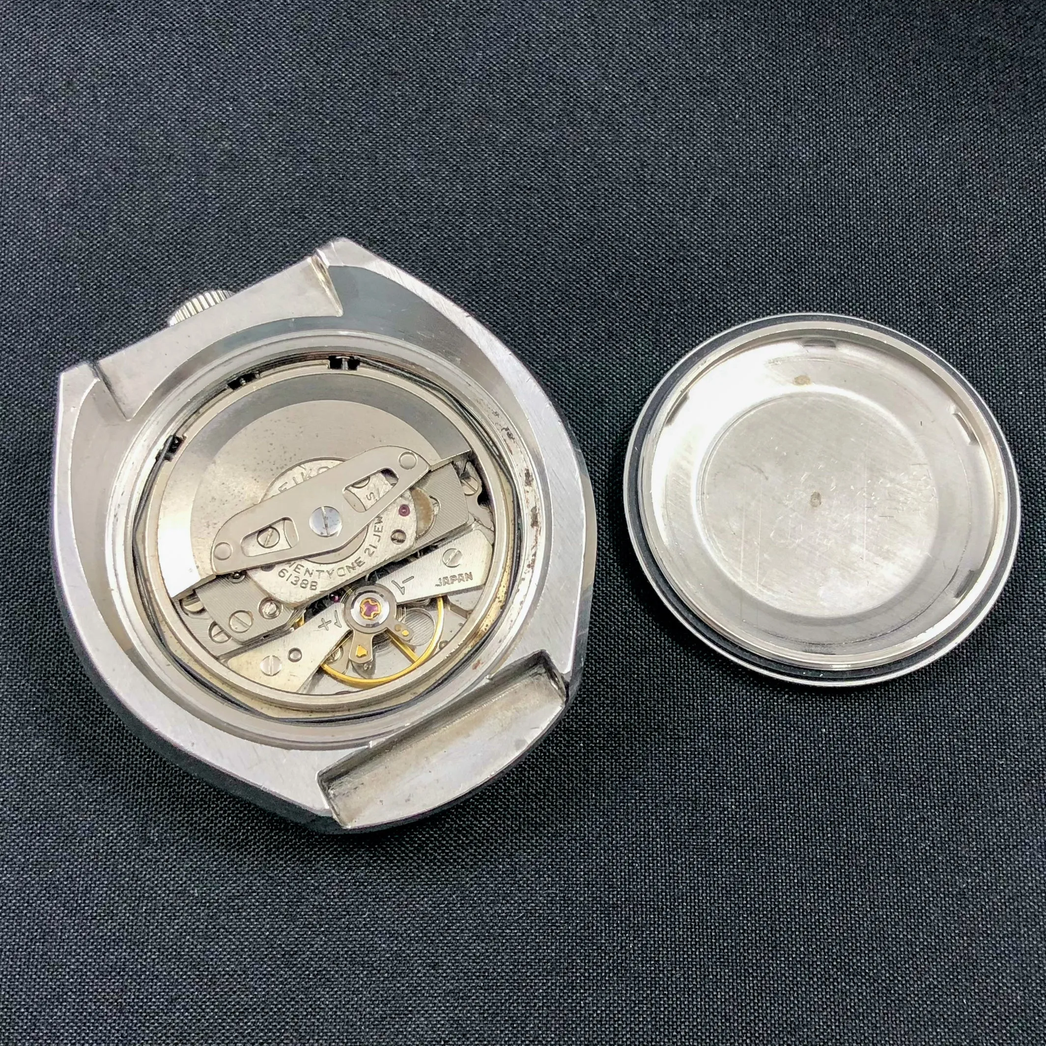 Seiko 6138-0040 Bullhead -0060T Chronograph Automatic c. 1977 Fishbone Steel 44 mm