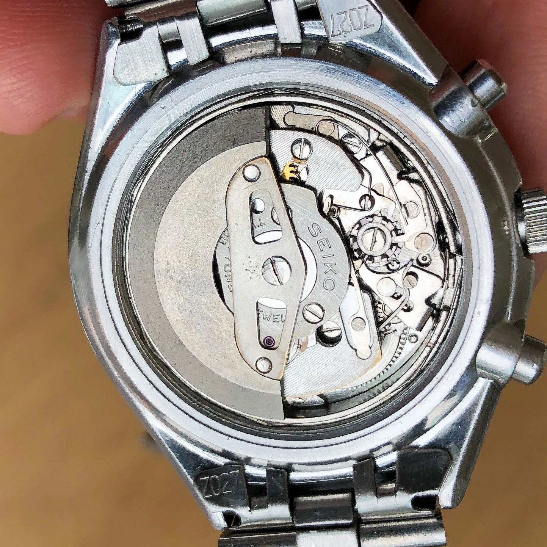 Seiko 6138-8021 Panda -8040T Chronograph Automatic c. 1978 Unpolished Steel 41 mm