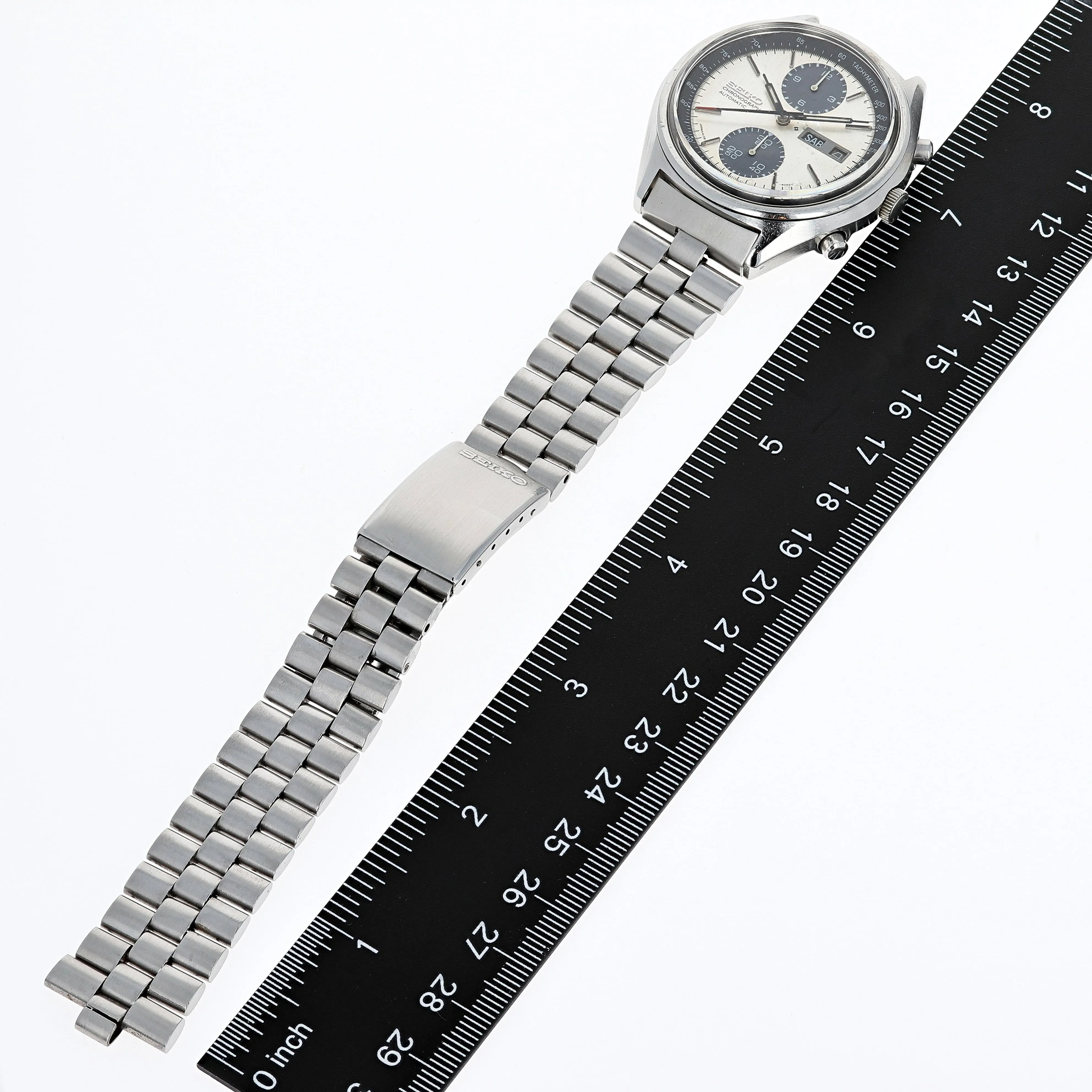 Seiko 6138-8021 Panda -8040T Chronograph Automatic c. 1978 Unpolished Steel 41 mm