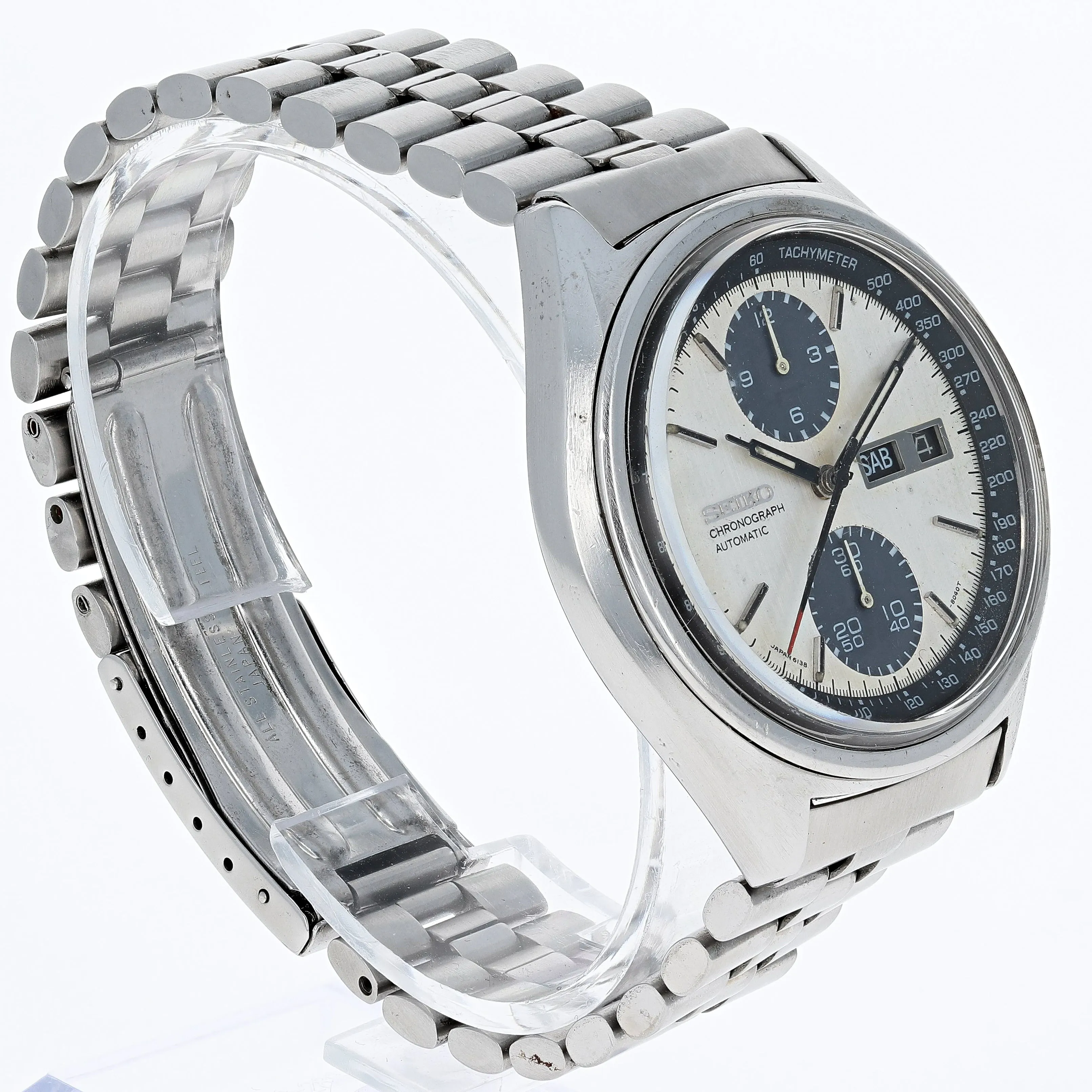 Seiko 6138-8021 Panda -8040T Chronograph Automatic c. 1978 Unpolished Steel 41 mm