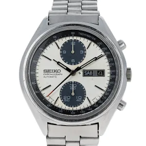 Seiko 6138-8021 Panda -8040T Chronograph Automatic c. 1978 Unpolished Steel 41 mm