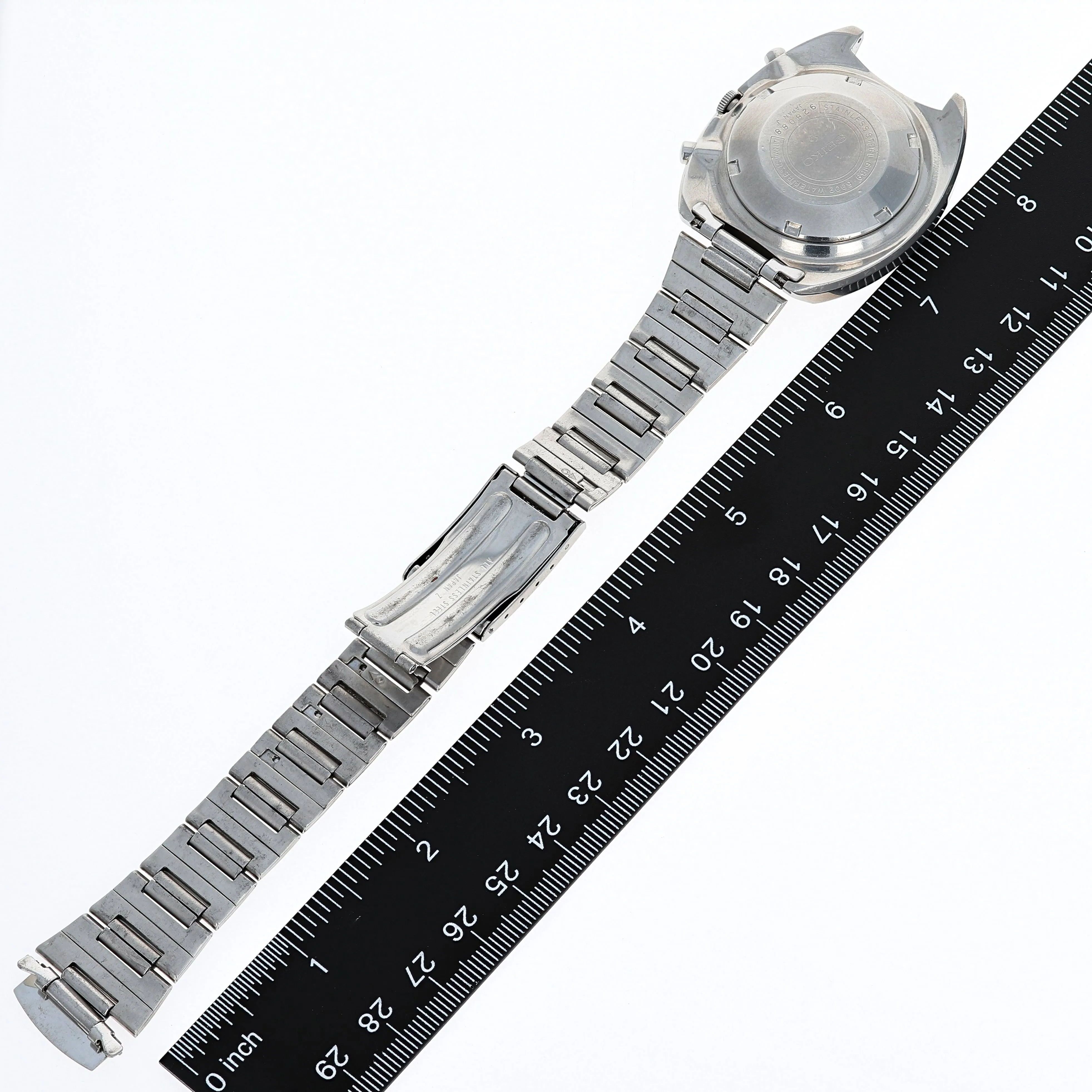 Seiko 6139-6002 Pogue AH001M -6030R Blue Black Automatic Chronograph c. 1979 Steel 41 mm