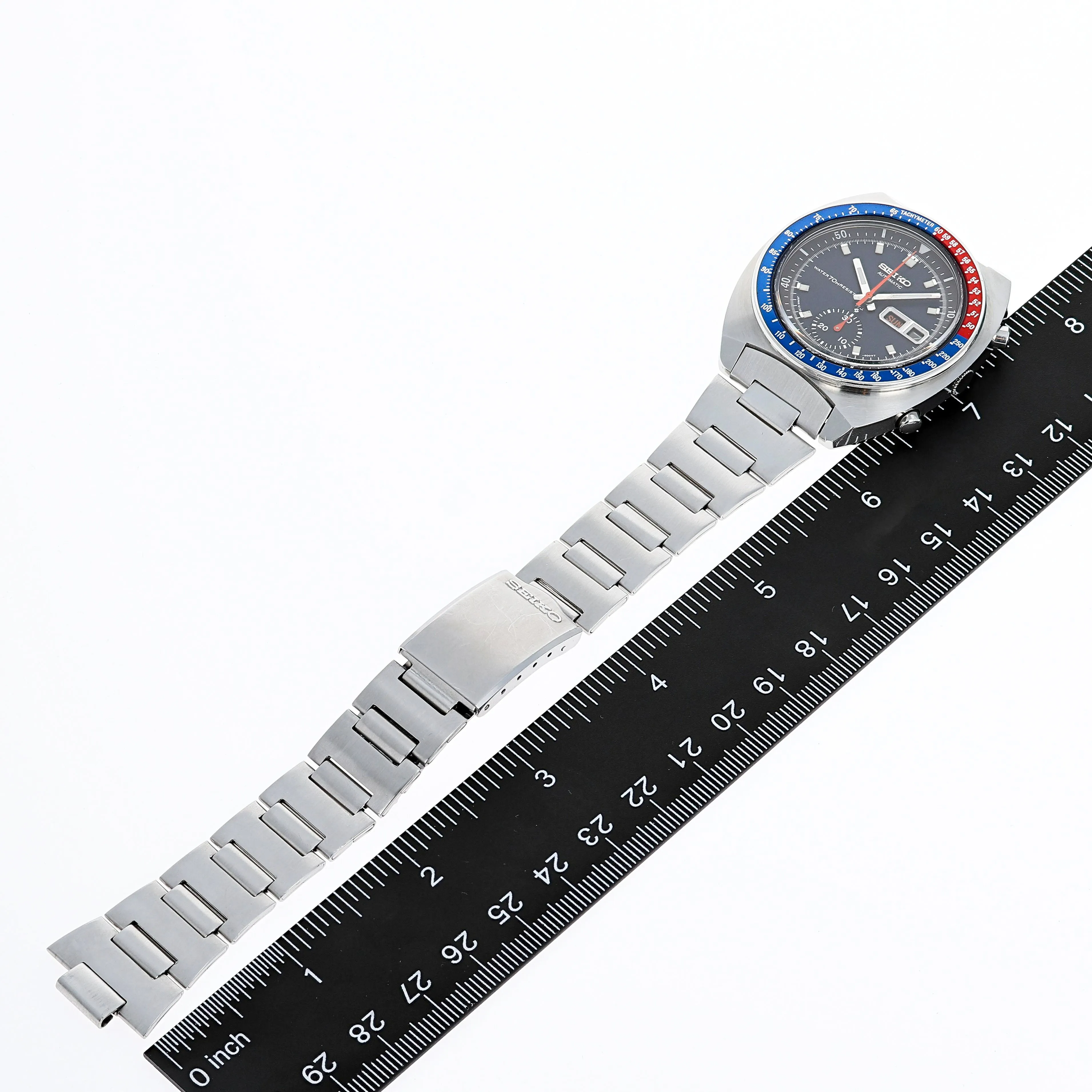 Seiko 6139-6002 Pogue RARE 6139A Water 70M Resist Blue Chronograph c. 1969 Steel 41 mm