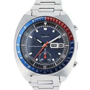 Seiko 6139-6002 Pogue RARE 6139A Water 70M Resist Blue Chronograph c. 1969 Steel 41 mm