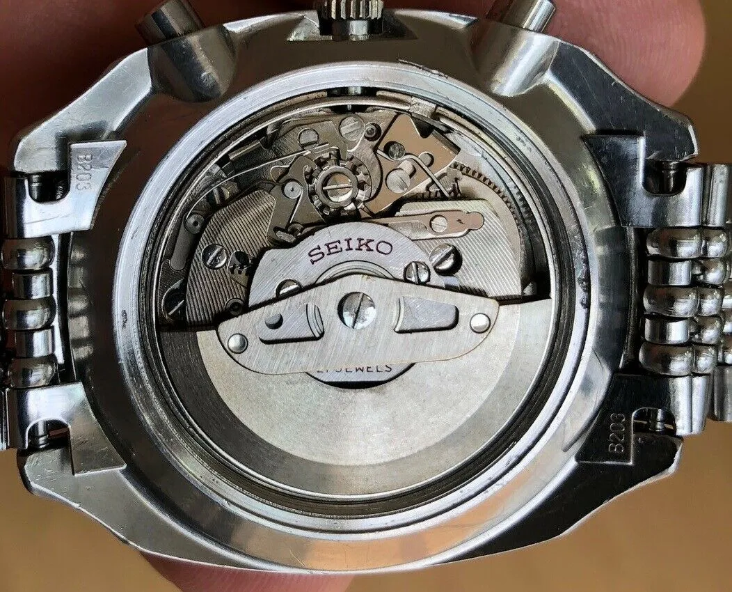 Seiko 6139-6022 Pulsations -6020T Tropical Black Automatic Chronograph c. 1972 Steel 40 mm