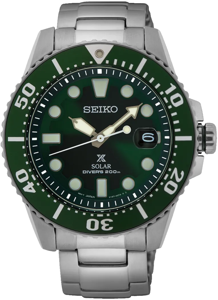 Seiko Prospex 2021 Asia Exclusive Green Dial Solar 200M Scuba Diver SNE579