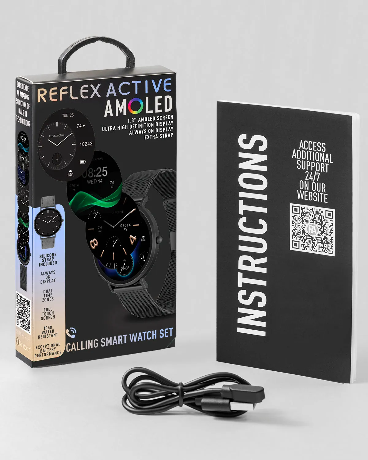Series 42 Amoled Mesh and Grey Silicone Smart Watch Set
