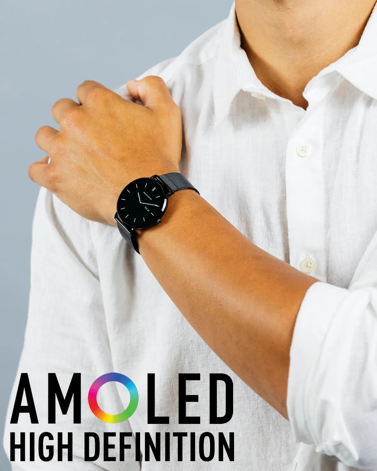 Series 42 Amoled Mesh and Grey Silicone Smart Watch Set