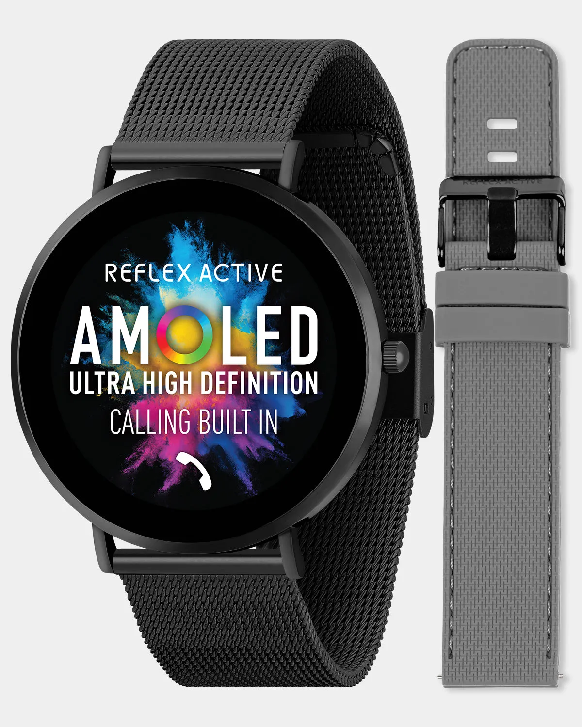 Series 42 Amoled Mesh and Grey Silicone Smart Watch Set