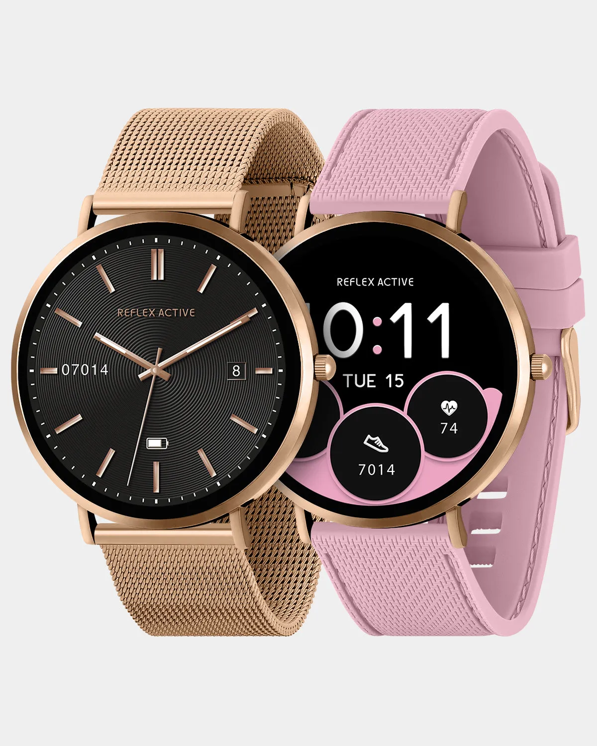 Series 42 Amoled Rose Mesh and Pink Silicone Smart Watch Set
