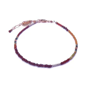 Serpentine, Brown Quartz, Gold-Fill Bracelet