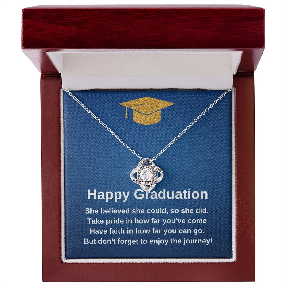 She Believed She Could So She Did Graduation Necklace