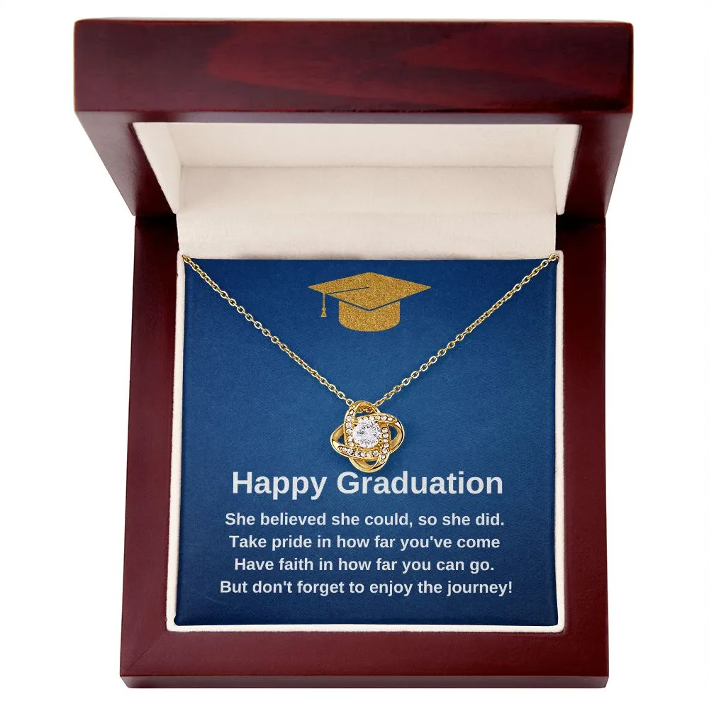 She Believed She Could So She Did Graduation Necklace