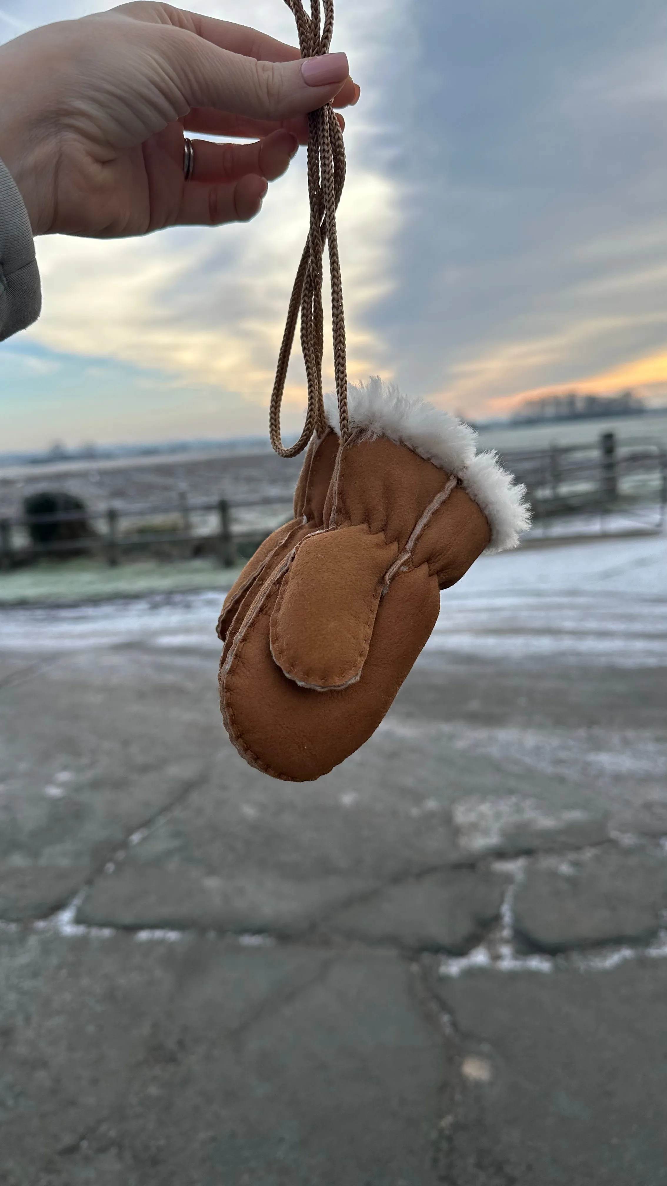 Sheepskin Puddy Mittens with Thumbs | Chesnut