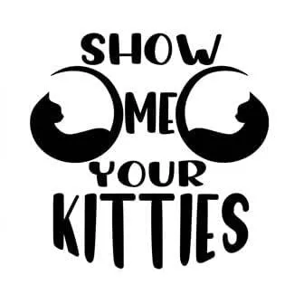 Show Me Your Kitties PNG, Funny Sarcastic T-Shirt Poster Quote Raccoon - AI Created One of a Kind DIY Digital Download Art