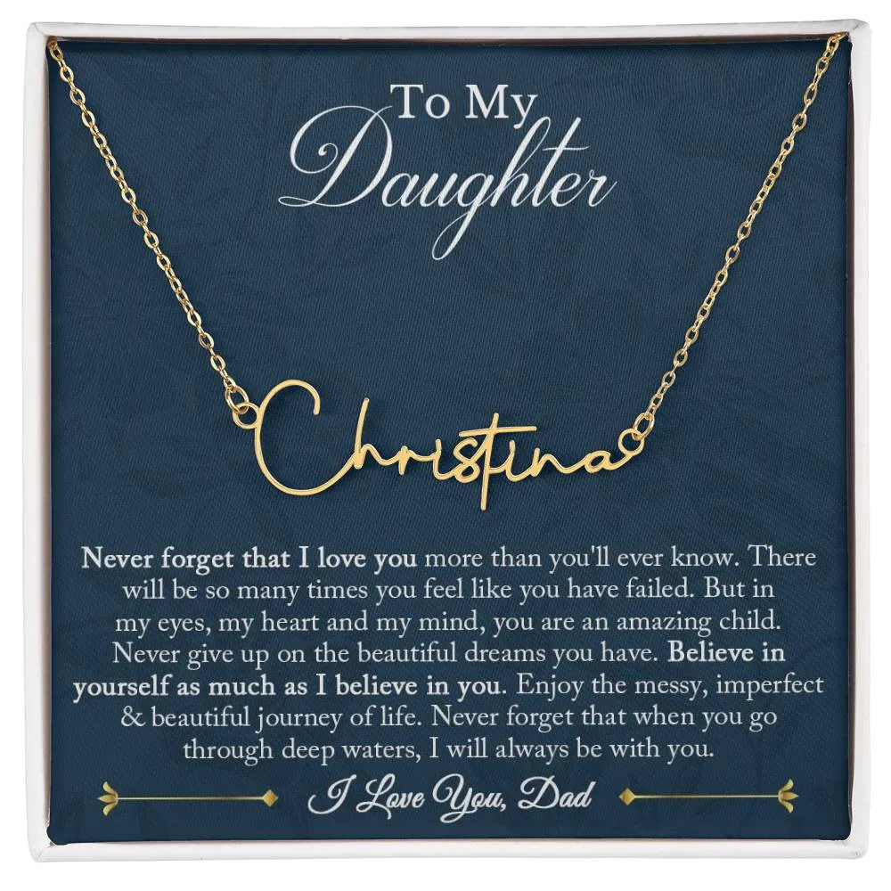 Signature Name Necklace - Customized 01