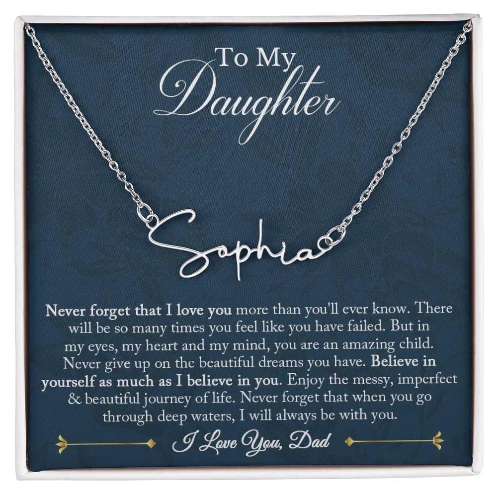 Signature Name Necklace - Customized 02