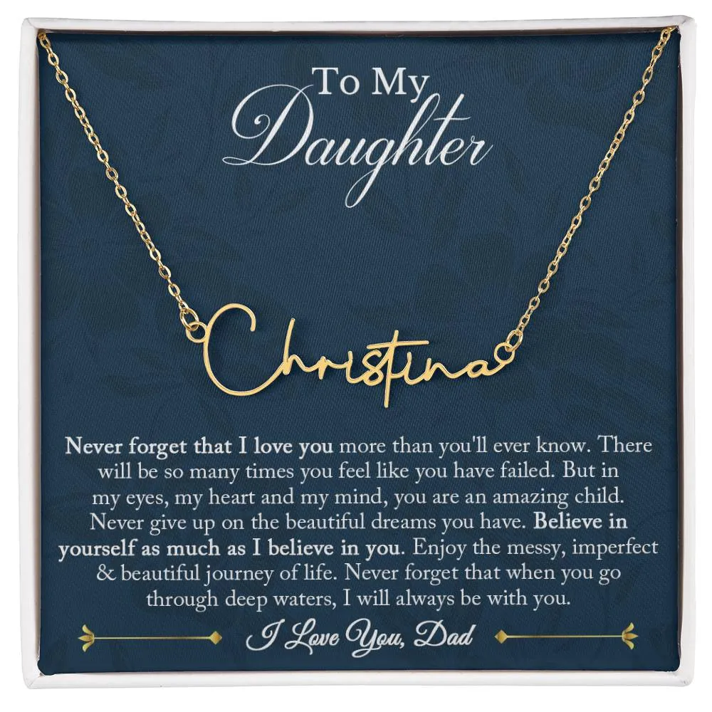 Signature Name Necklace - Customized 02