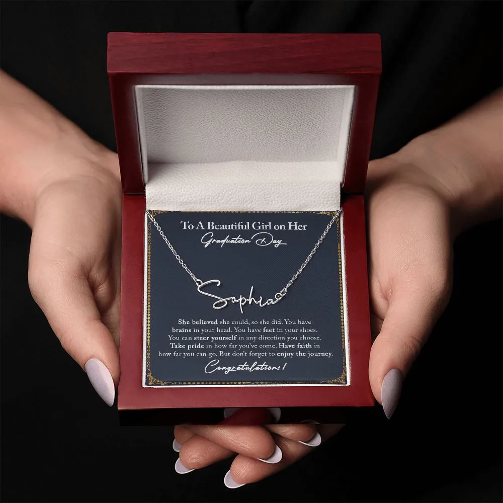 Signature Name Necklace - Graduation Gift 02