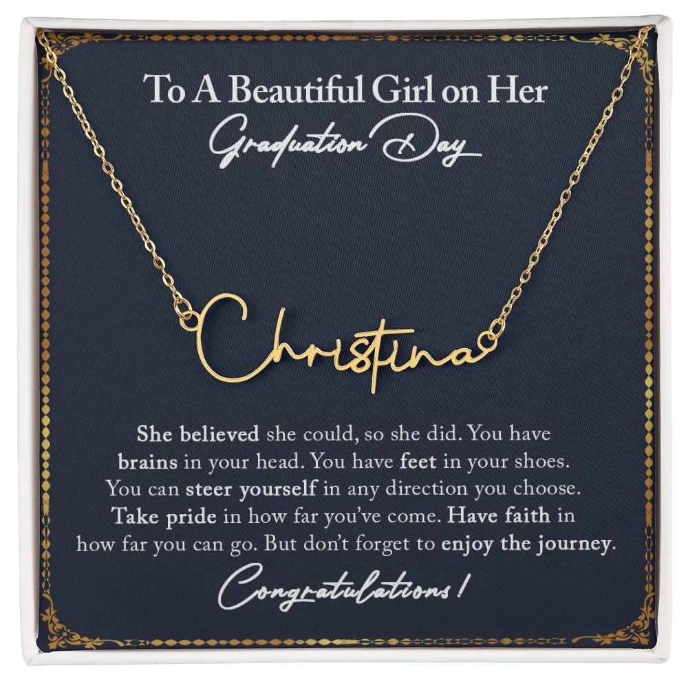 Signature Name Necklace - Graduation Gift 02