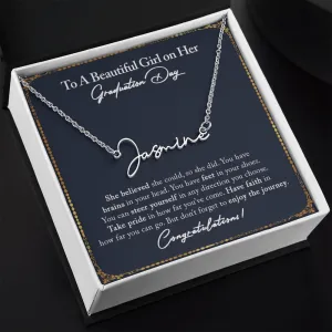 Signature Name Necklace - Graduation Gift 02