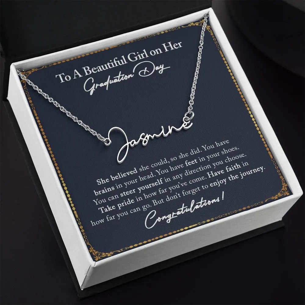 Signature Name Necklace - Graduation Gift 02