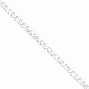 Silver 5.50-mm Solid Beveled Link Curb Chain