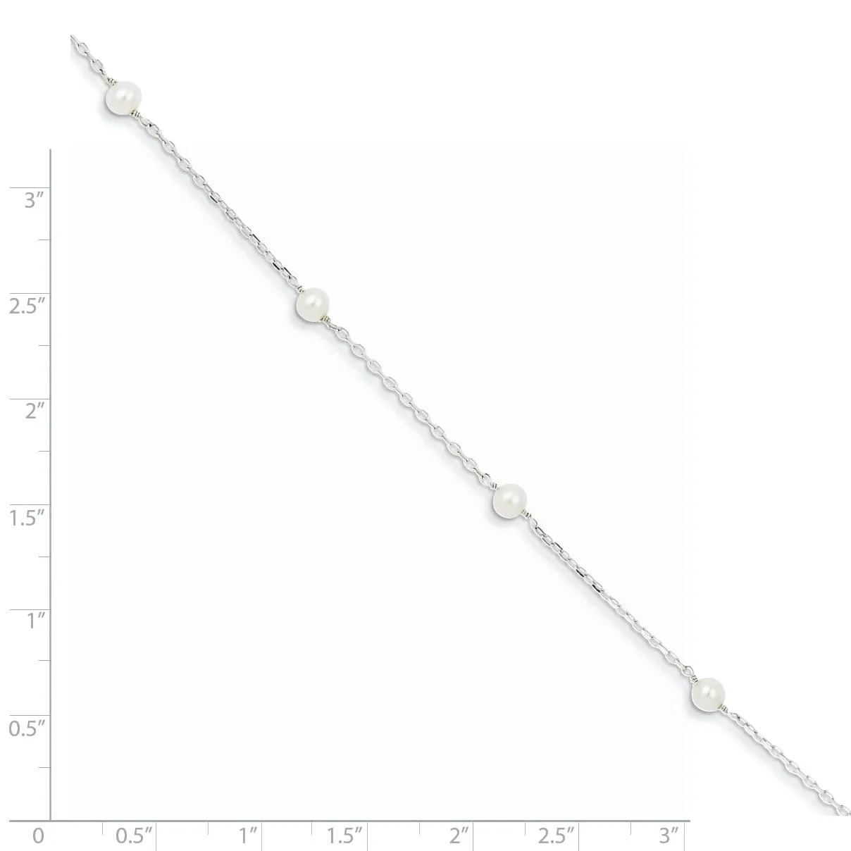 Silver and Fresh Water Cultured Pearl Bracelet