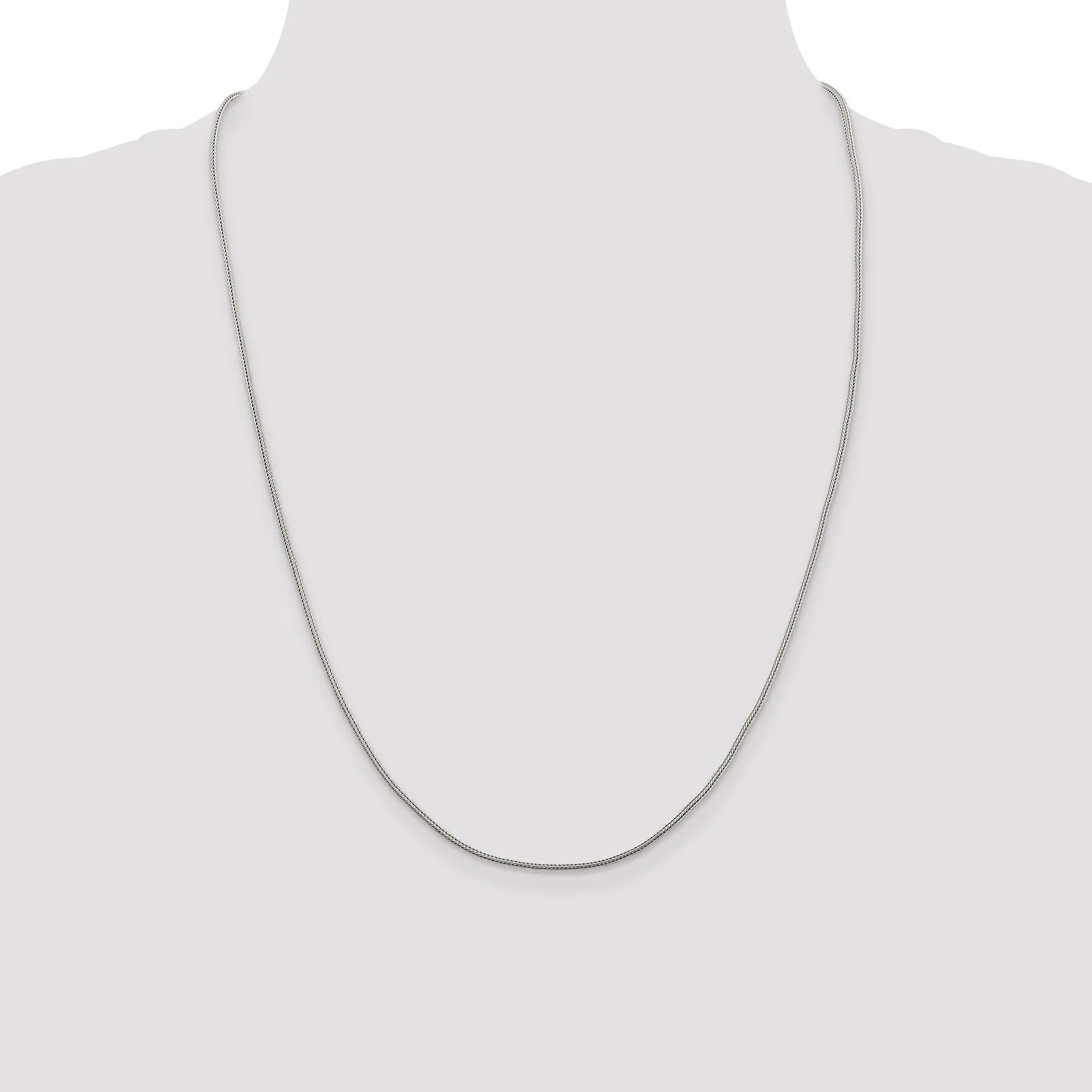 Silver D.C 1.25-mm Solid Round Franco Chain
